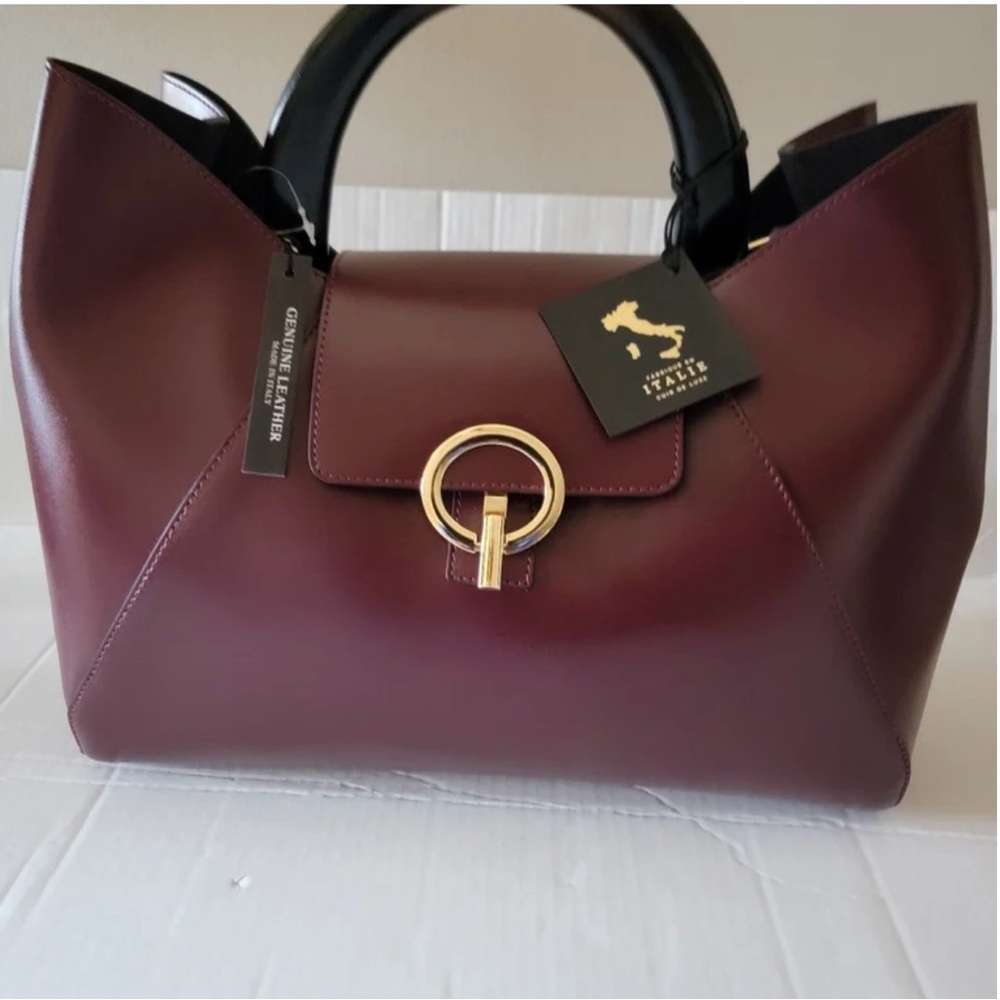 Claudia red leather bag nwt